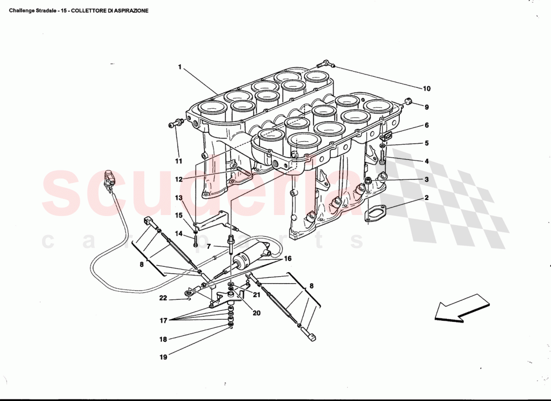 AIR INTAKE MANIFOLD of Ferrari Ferrari 360 Challenge Stradale