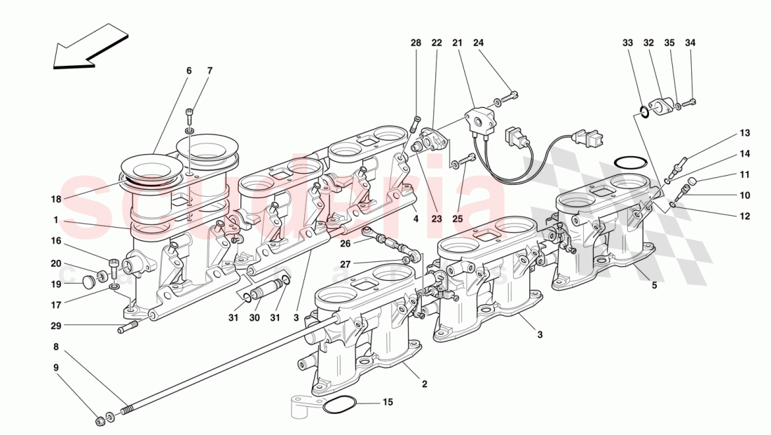THROTTLE HOLDERS of Ferrari Ferrari F50