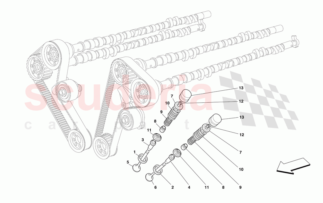 TIMING - VALVES of Ferrari Ferrari 550 Maranello (2011-2012)
