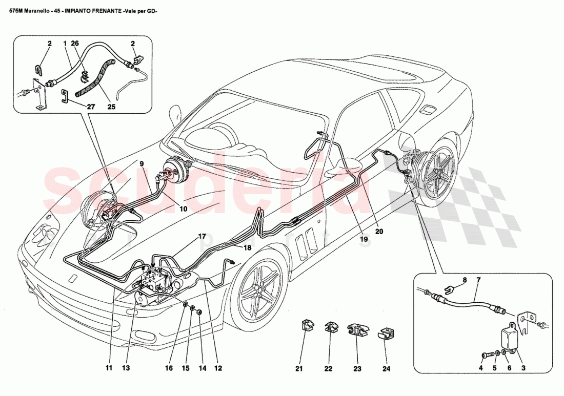 BRAKE SYSTEM -Valid for GD- of Ferrari Ferrari 575M Maranello