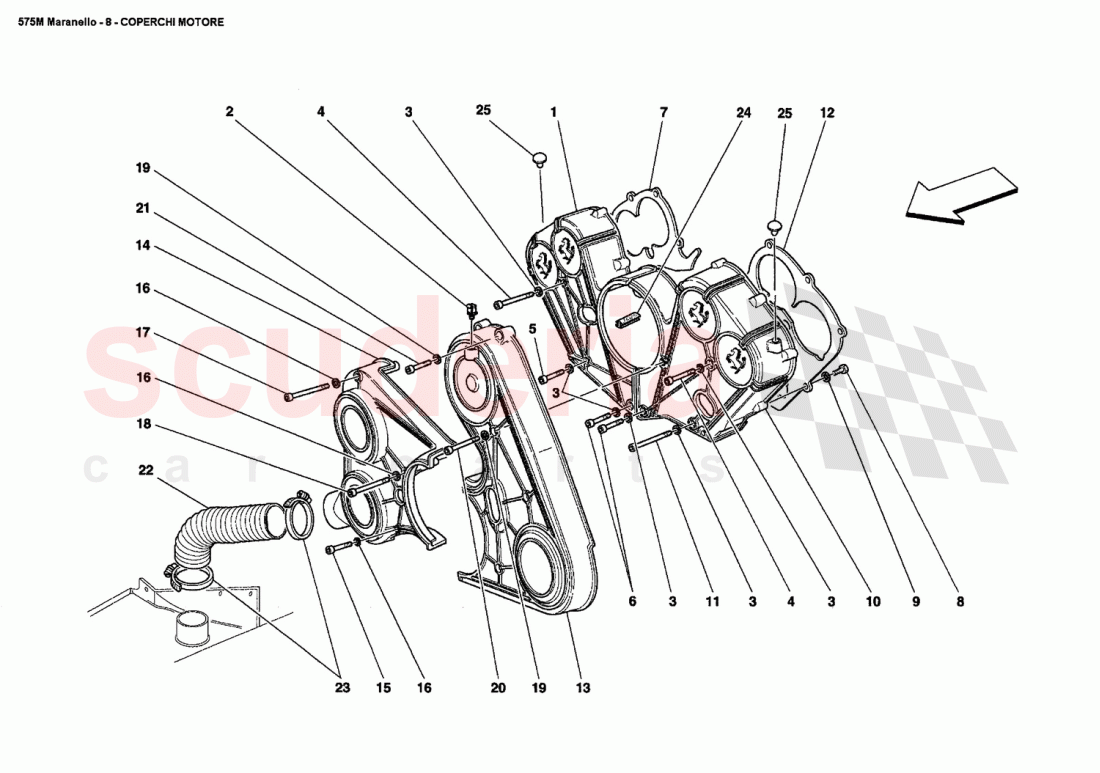 ENGINE COVERS of Ferrari Ferrari 575M Maranello