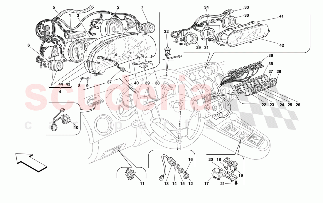 INSTRUMENTS of Ferrari Ferrari 550 Maranello (2011-2012)