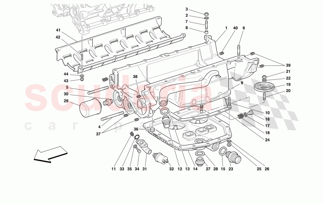 LUBRICATION - OIL SUMPS AND FILTERS of Ferrari Ferrari 550 Maranello (2011-2012)