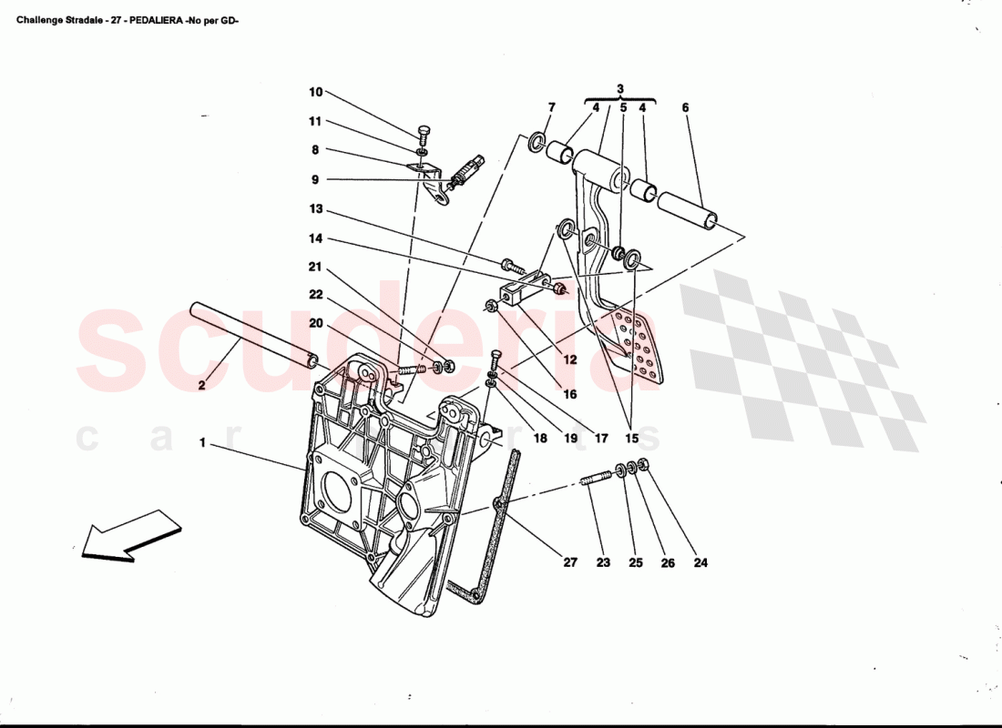 PEDALS -Not for GD- of Ferrari Ferrari 360 Challenge Stradale
