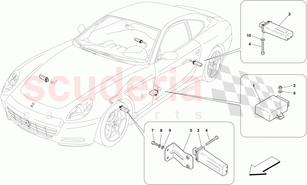 TYRE PRESSURE MONITORING SYSTEM of Ferrari Ferrari 612 Scaglietti