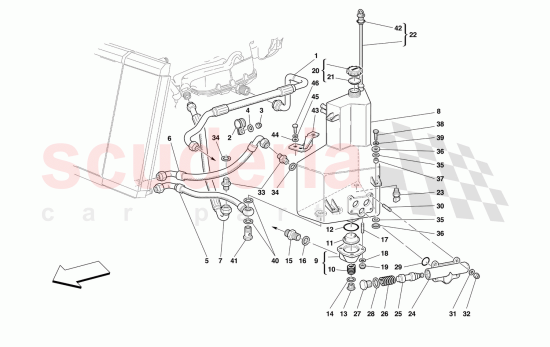 LUBRICATION SYSTEM - TANK of Ferrari Ferrari 550 Maranello (2011-2012)