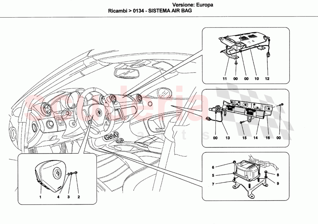 AIRBAG SYSTEM of Ferrari Ferrari California (2008-2011)