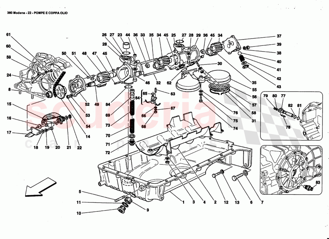 PUMPS AND OIL SUMP of Ferrari Ferrari 360 Modena