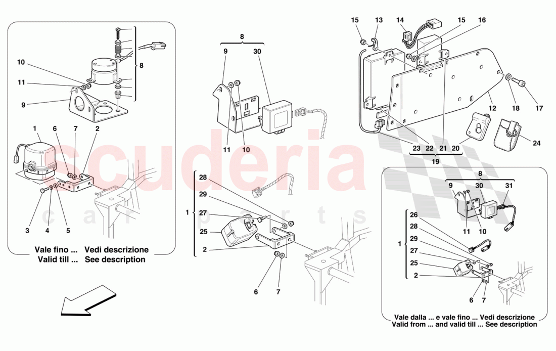 ANTI-THEFT ELECTRICAL BOARDS AND DEVICES of Ferrari Ferrari 456 M GT/GTA