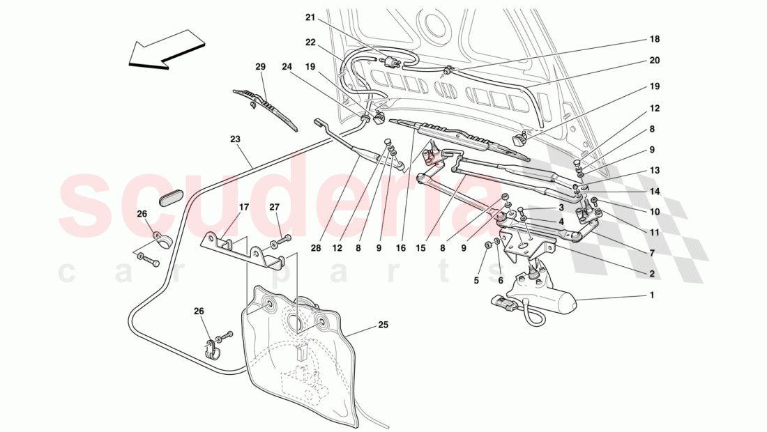 WINDSHIELD AND GLASS WASHER of Ferrari Ferrari 360 Challenge (2000)