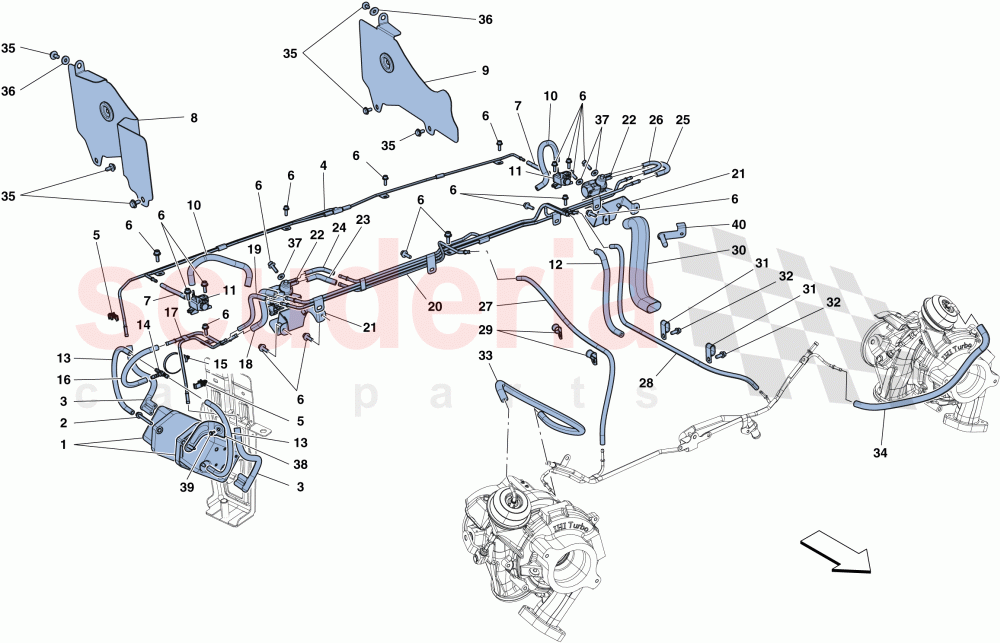 TURBOCHARGING SYSTEM ADJUSTMENTS of Ferrari Ferrari 488 Spider