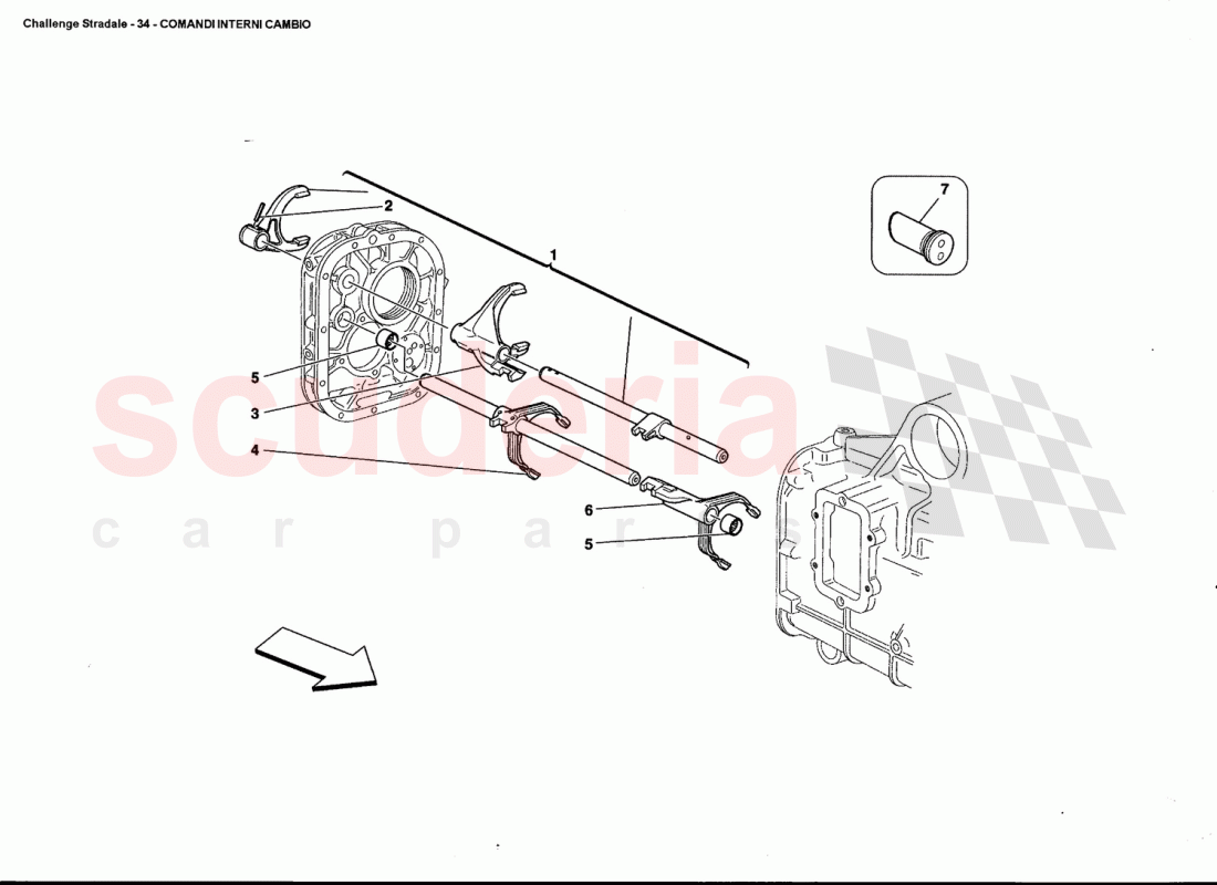INSIDE GEARBOX CONTROLS of Ferrari Ferrari 360 Challenge Stradale