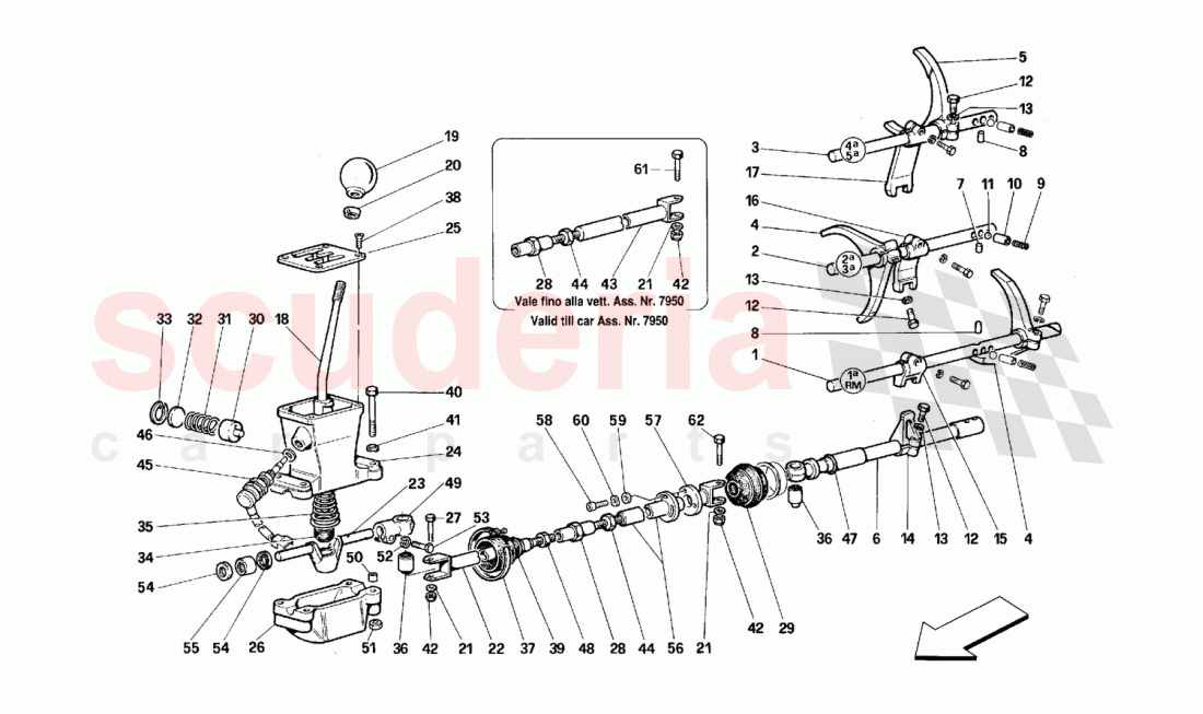 Gearbox controls of Ferrari Ferrari 512 TR