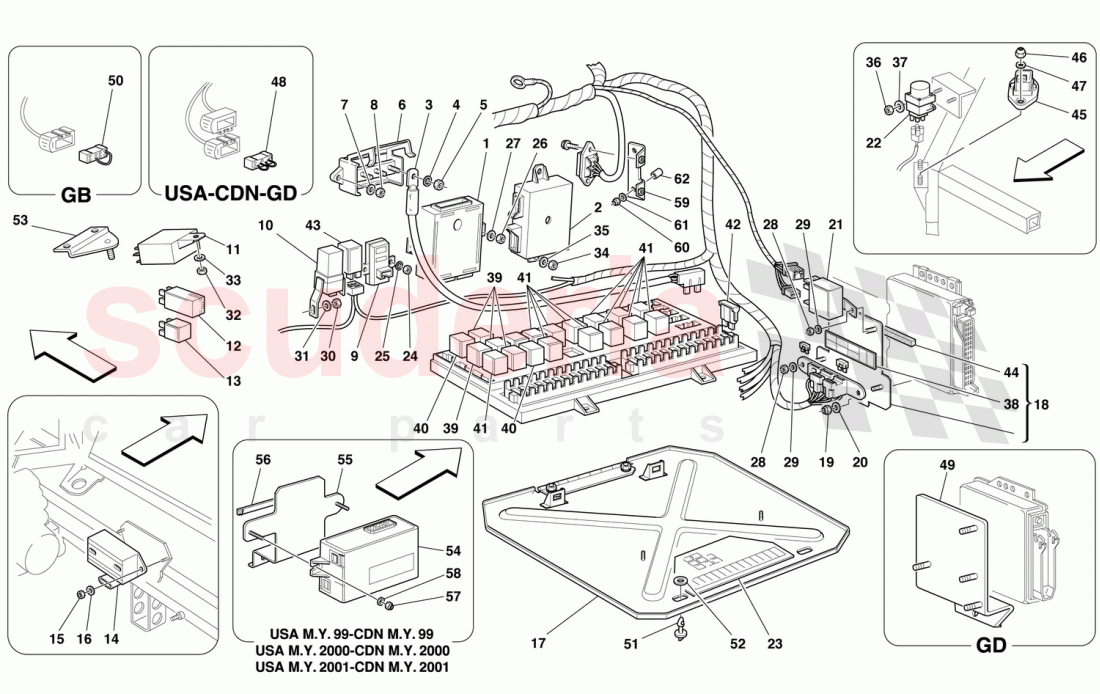 ELECTRICAL BOARDS of Ferrari Ferrari 550 Maranello (2011-2012)