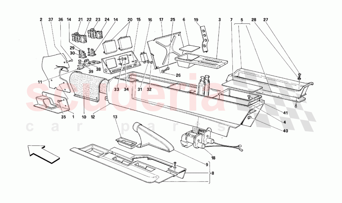 Central tunnel -Valid for USA- of Ferrari Ferrari 512 M
