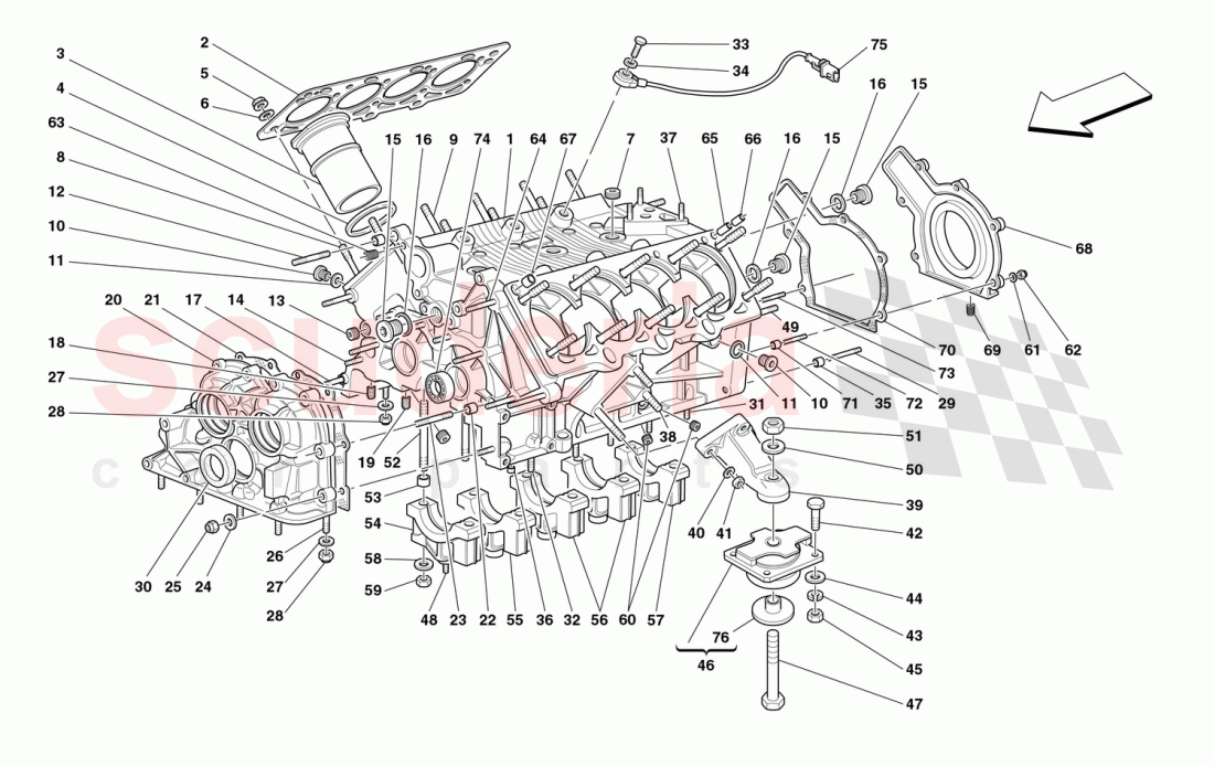 CRANKCASE of Ferrari Ferrari 360 Spider