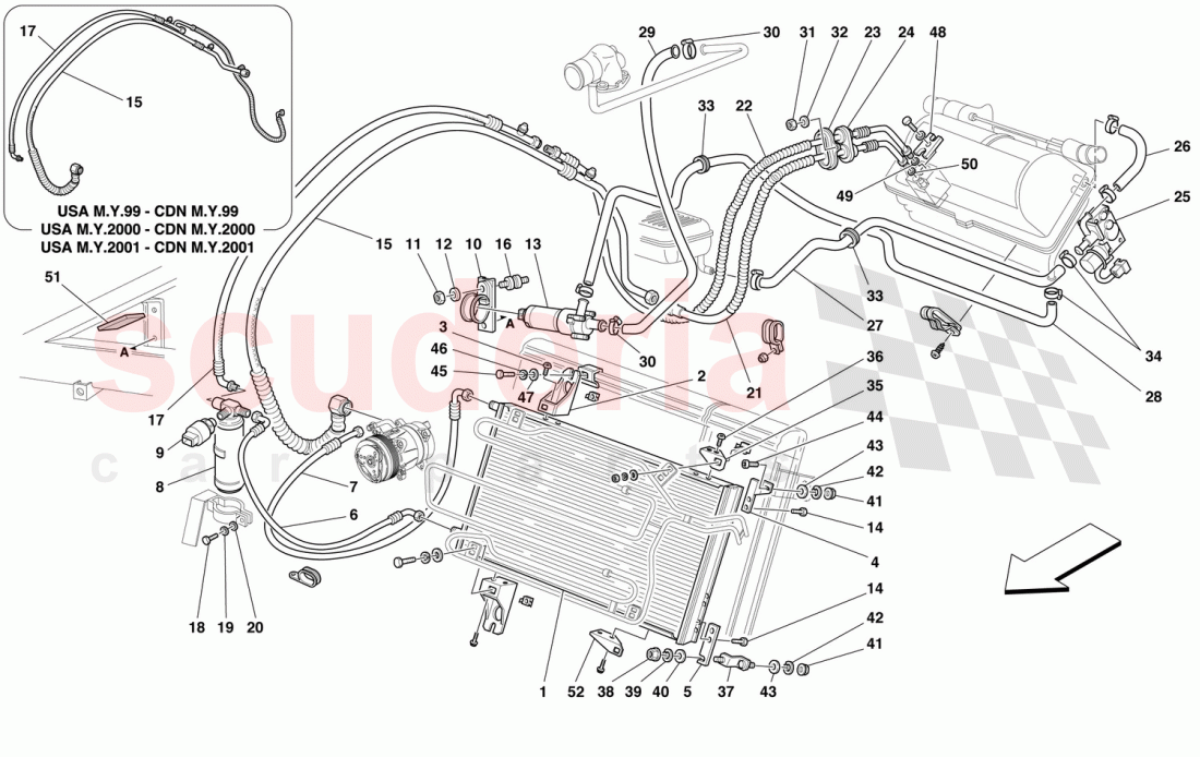 AIR CONDITIONING SYSTEM of Ferrari Ferrari 550 Maranello (2011-2012)