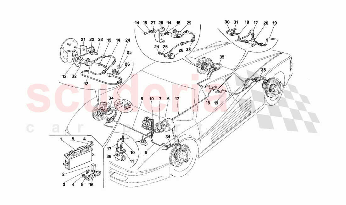 Braking system of Ferrari Ferrari 512 M