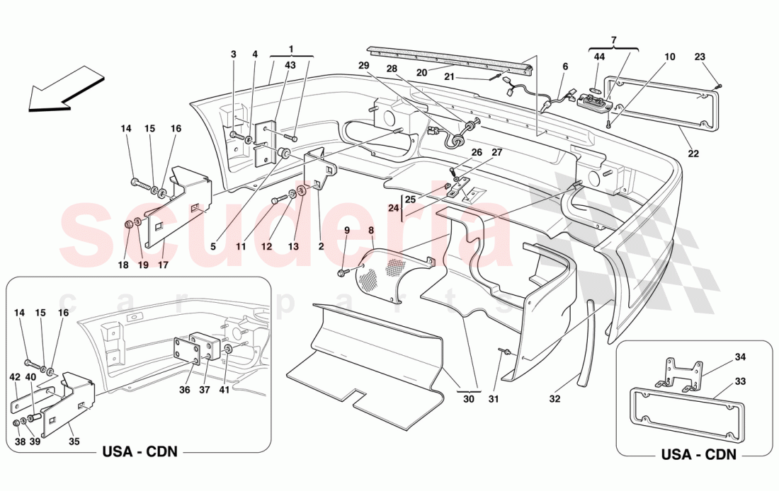 REAR BUMPER of Ferrari Ferrari 550 Barchetta