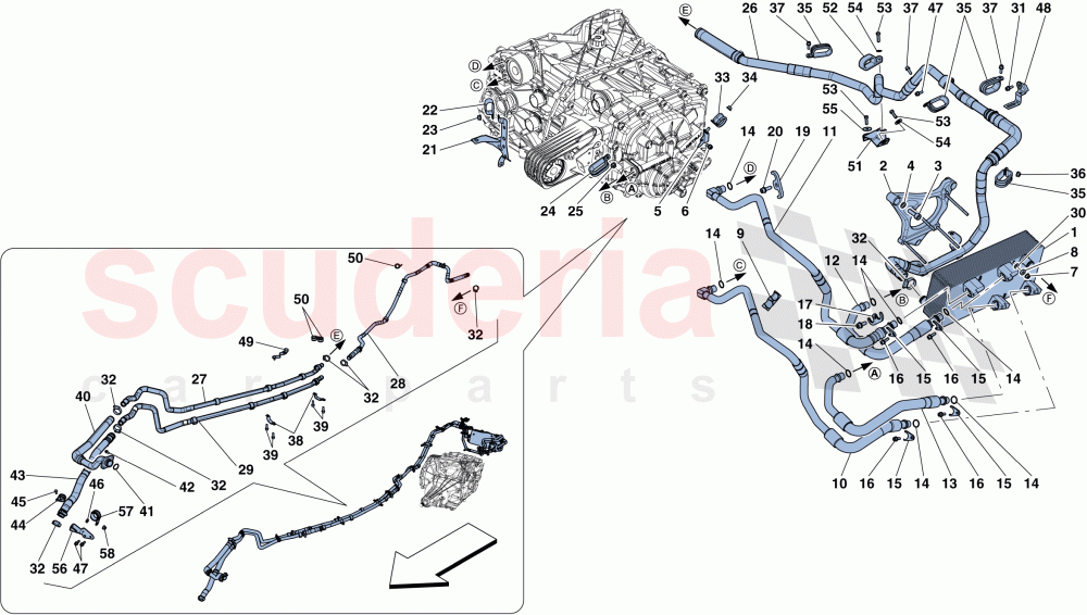 GEARBOX OIL LUBRICATION AND COOLING SYSTEM of Ferrari Ferrari F12 TDF