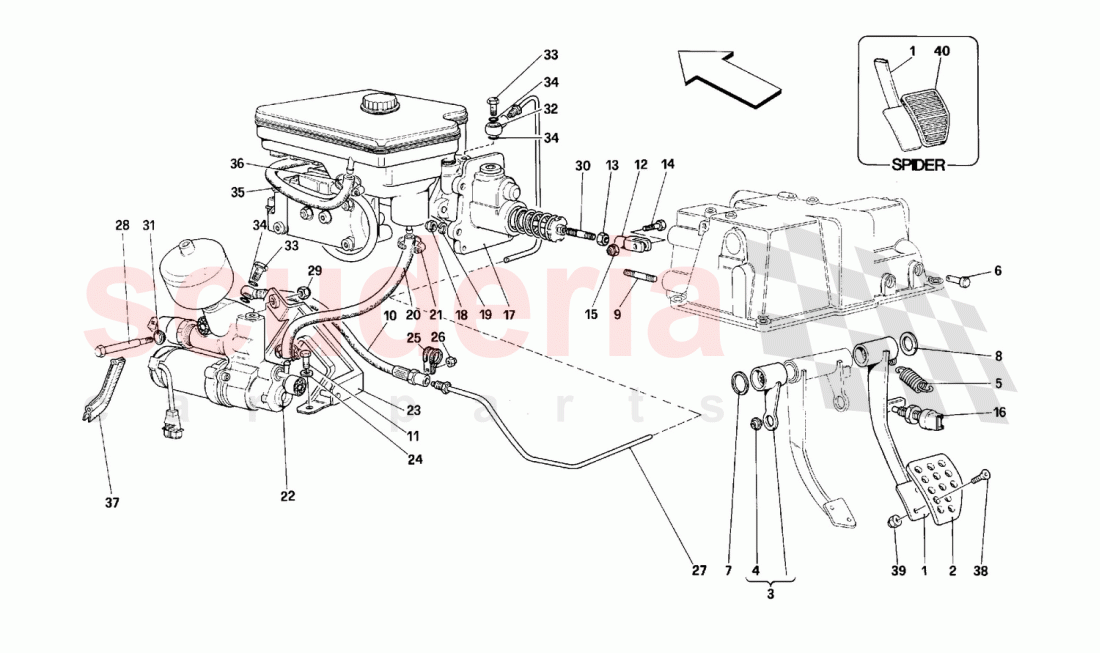 BRAKE HIDRAULIC -Not for GD- of Ferrari Ferrari 348 (2.7 Motronic)