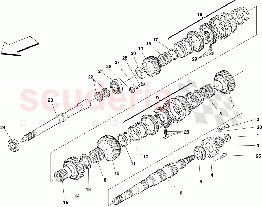 PRIMARY SHAFT GEARS of Ferrari Ferrari 430 Coupe
