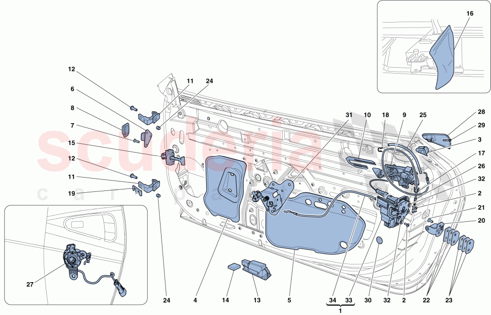 DOORS - OPENING MECHANISMS AND HINGES of Ferrari Ferrari 458 Speciale