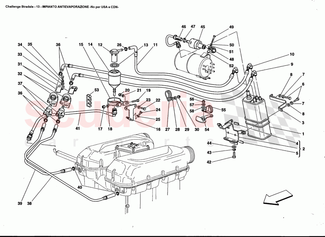 ANTIEVAPORATION DEVICE -Not for USA and CDN- of Ferrari Ferrari 360 Challenge Stradale