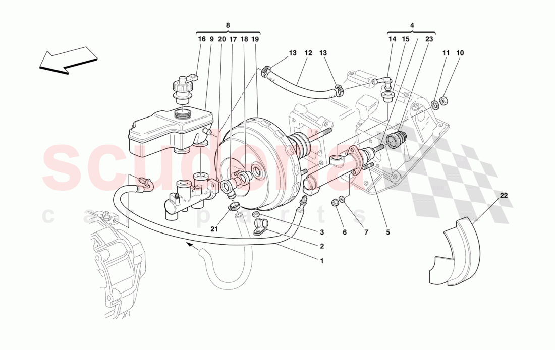 BRAKE AND CLUTCH HYDRAULIC SYSTEM of Ferrari Ferrari 550 Maranello (2011-2012)