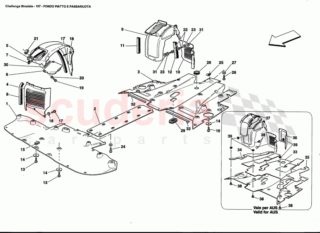 FLAT FLOOR PAN AND WHEELHOUSE of Ferrari Ferrari 360 Challenge Stradale