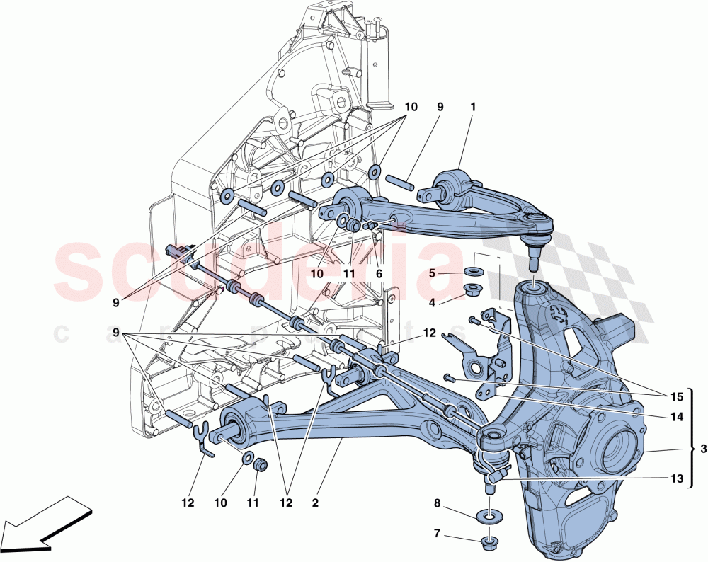 FRONT SUSPENSION - ARMS of Ferrari Ferrari 458 Speciale Aperta