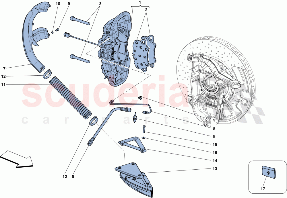 FRONT BRAKE CALLIPERS of Ferrari Ferrari 458 Speciale