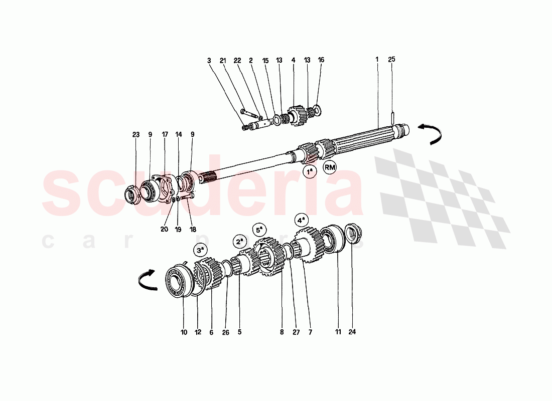Main Shaft Gears of Ferrari Ferrari 288 GTO