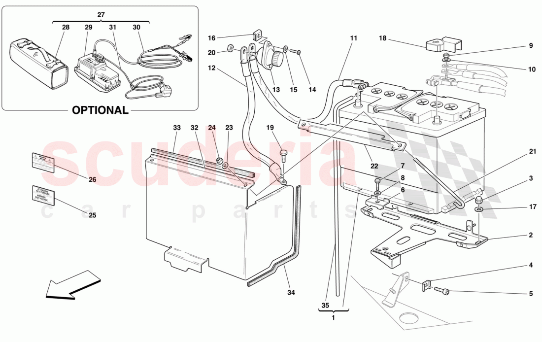 BATTERY of Ferrari Ferrari 550 Maranello (2011-2012)