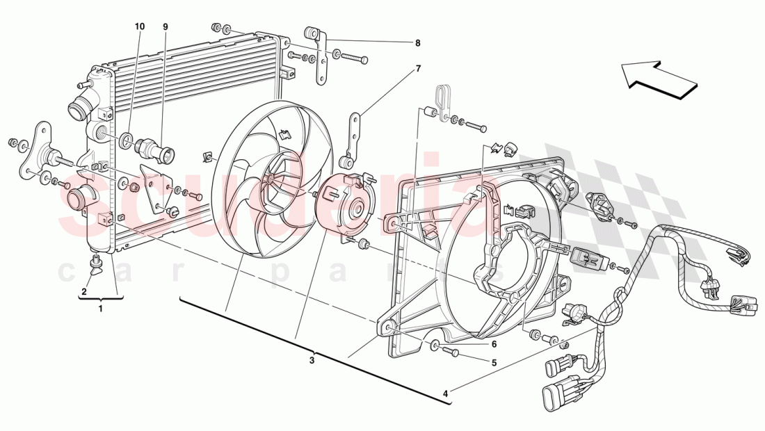 COOLING SYSTEM RADIATORS of Ferrari Ferrari 360 Challenge (2000)