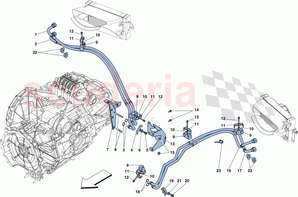 GEARBOX OIL LUBRICATION AND COOLING SYSTEM of Ferrari Ferrari 458 Italia