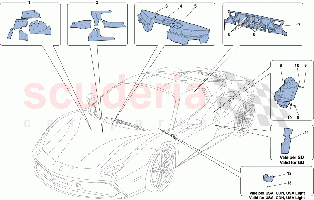 INSULATION of Ferrari Ferrari 488 Spider