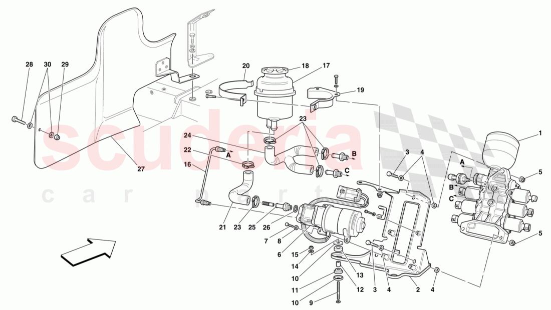 POWER UNIT AND TANK of Ferrari Ferrari 360 Challenge (2000)