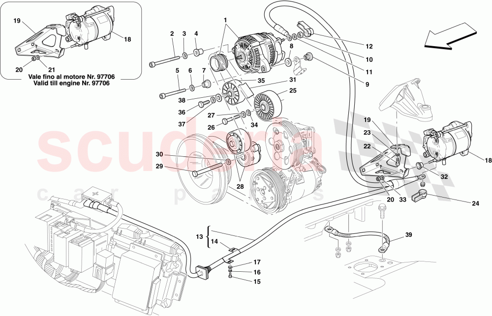 ALTERNATOR - STARTER MOTOR of Ferrari Ferrari 430 Spider