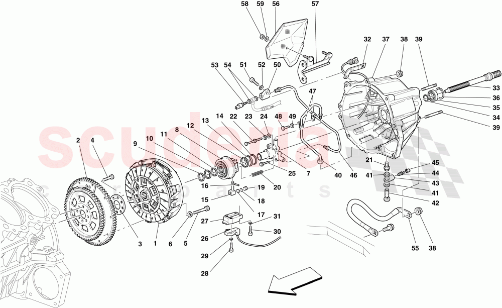 CLUTCH AND CONTROLS of Ferrari Ferrari 599 GTO