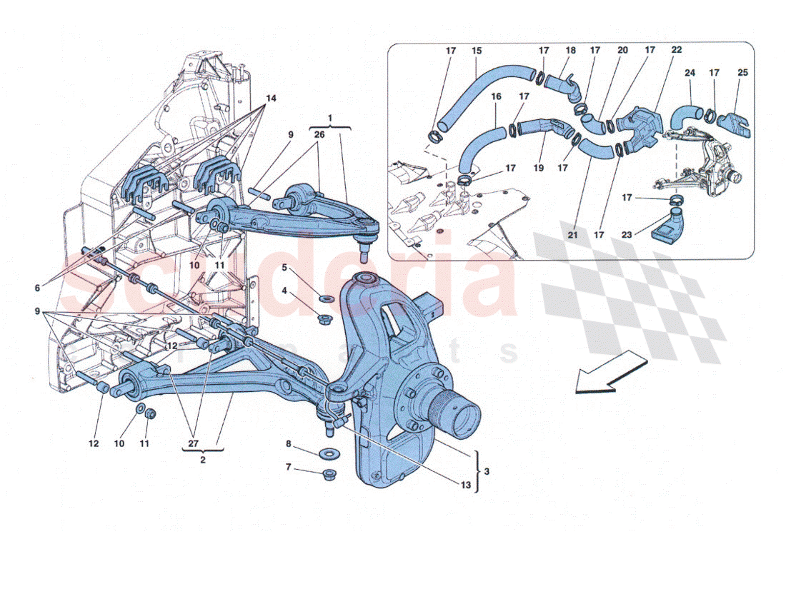 Suspension Front - Leve of Ferrari Ferrari 458 Challenge