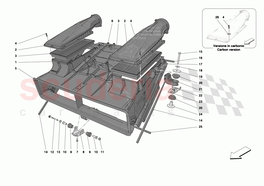 AIR FILTER, AIR INTAKE AND DUCTS of Ferrari Ferrari 12Cilindri Spider