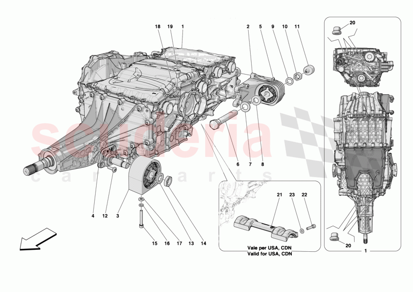 GEARBOX AND FASTENERS of Ferrari Ferrari 12Cilindri