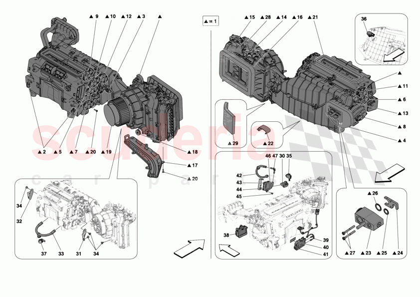 A/C SYSTEM - EVAPORATOR of Ferrari Ferrari 12Cilindri Spider