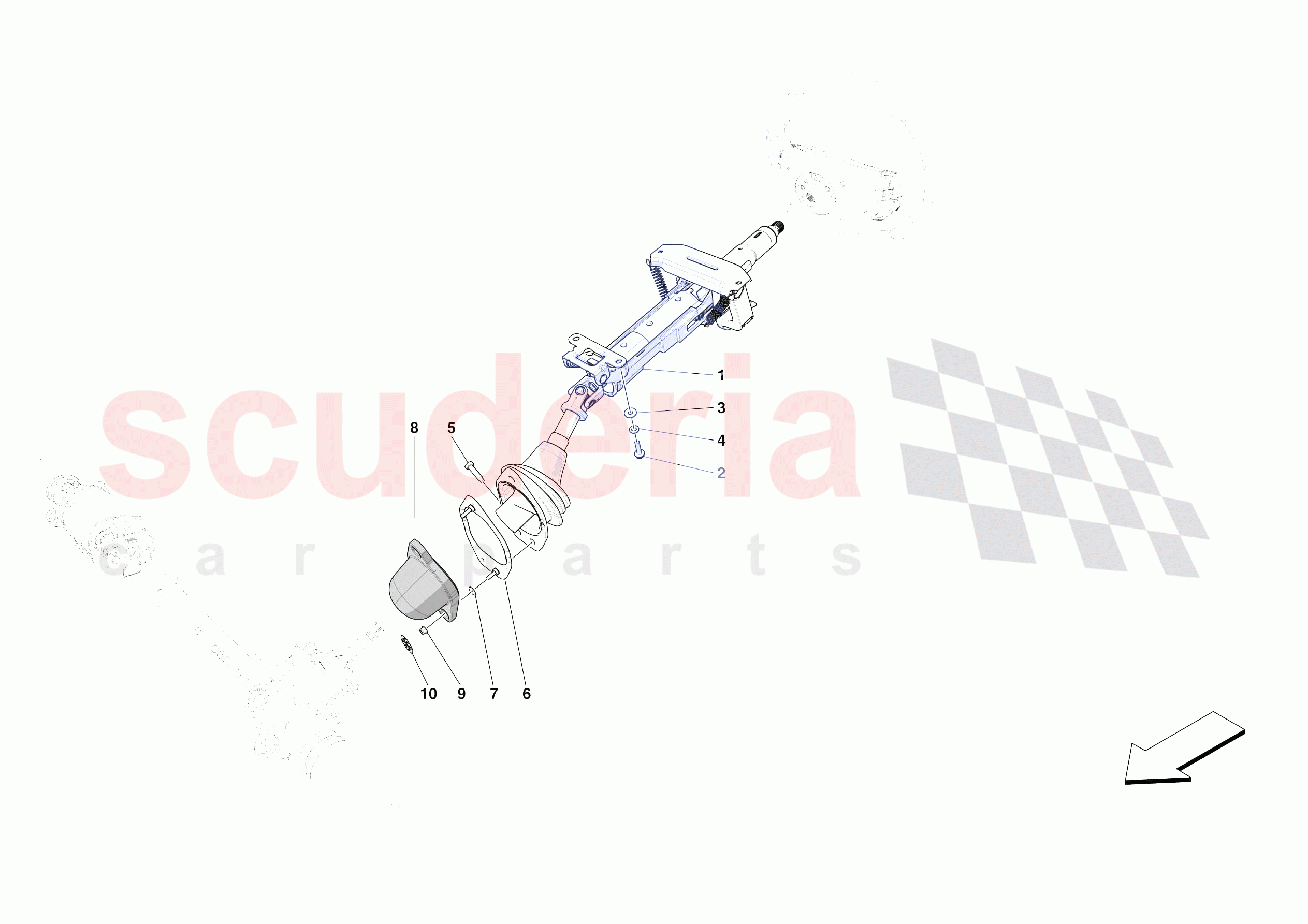 STEERING WHEEL AND STEERING SYSTEM - STEERING COLUMN of Ferrari Ferrari 296 GTB Europe