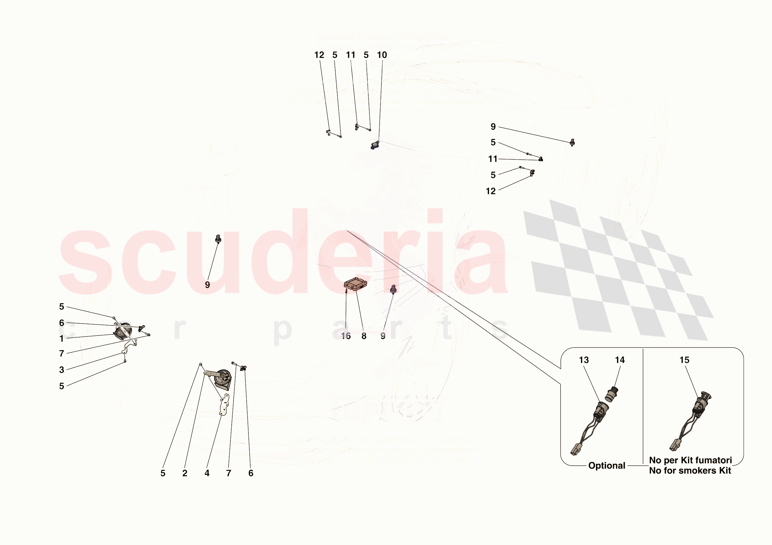 OTHER ELECTRICAL DEVICES of Ferrari Ferrari 296 GTB Europe RH