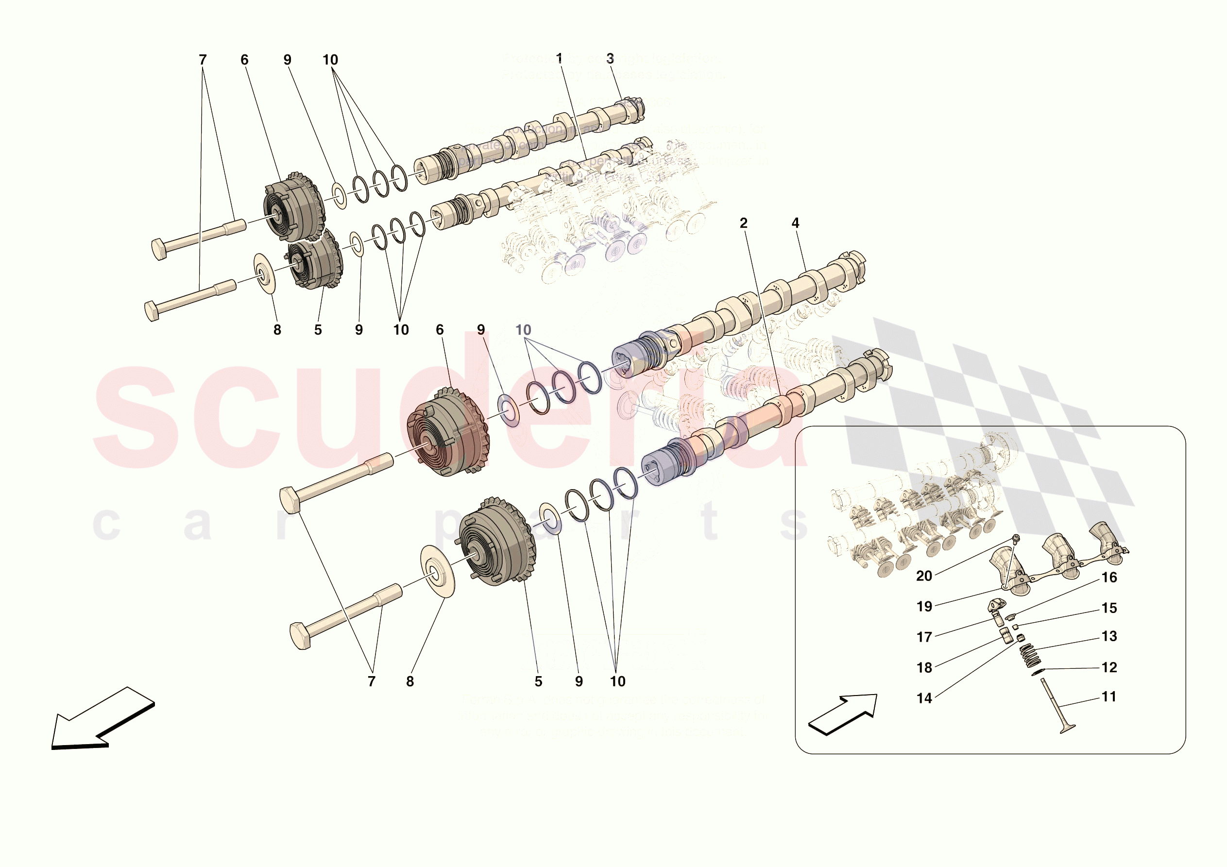 CYLINDER HEADS - TIMING of Ferrari Ferrari 296 GTB USA