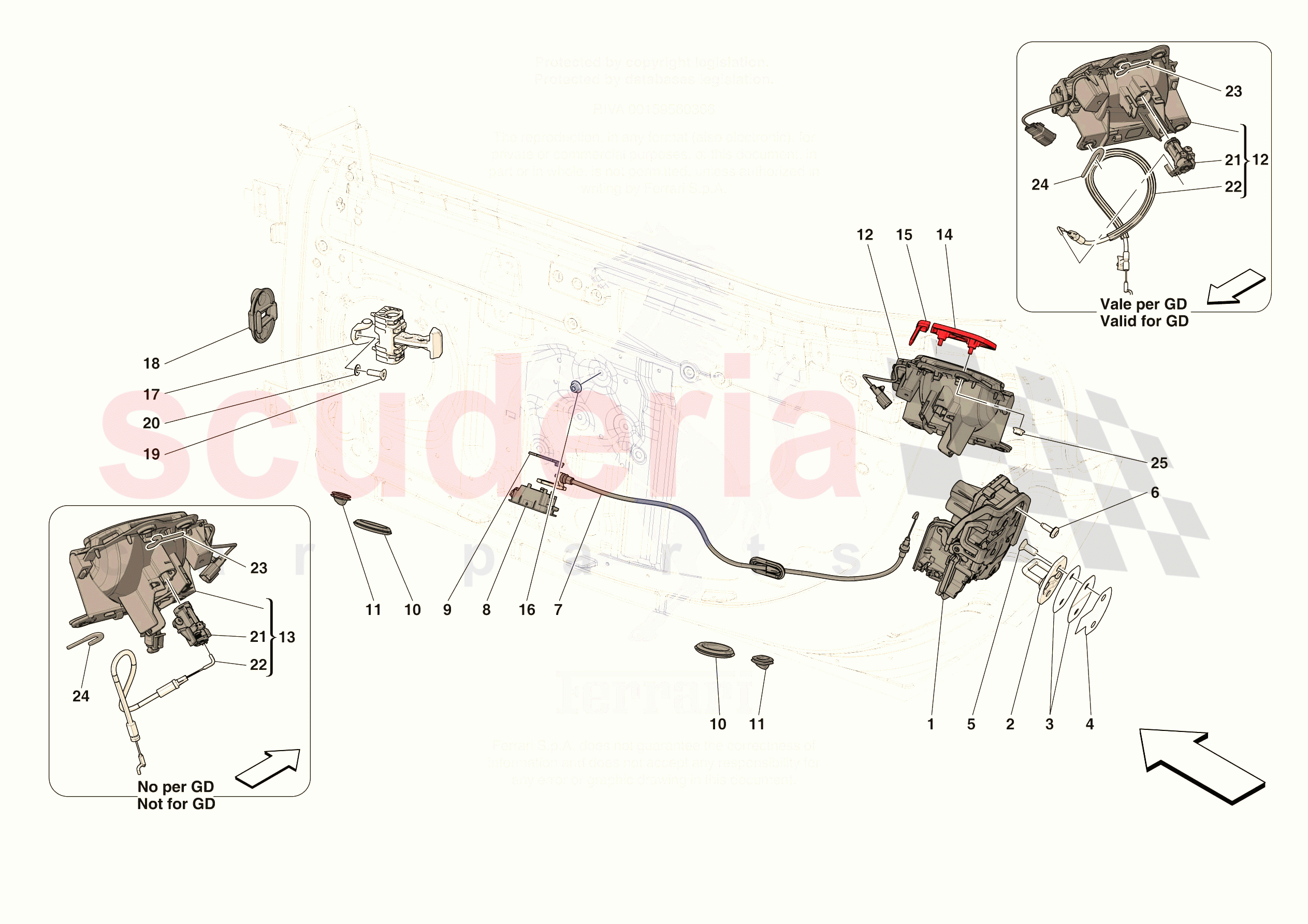 DOORS - OPENING MECHANISMS AND HINGES of Ferrari Ferrari 296 GTS Europe