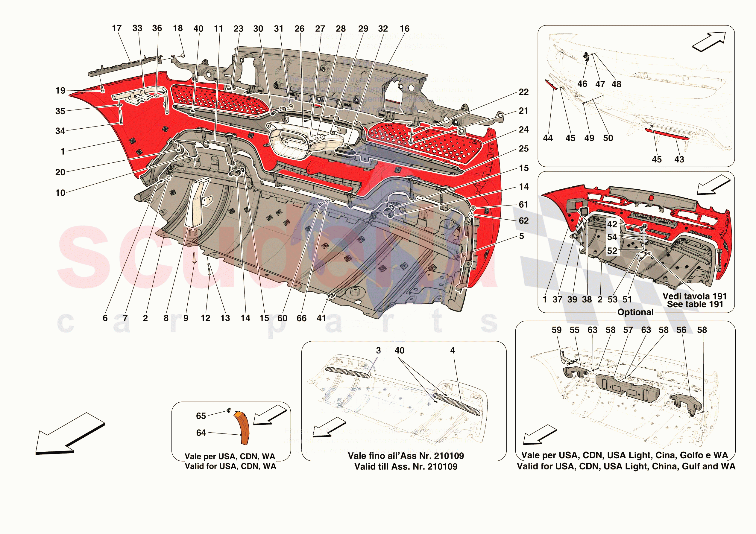 REAR BUMPER of Ferrari Ferrari 296 GTS Europe