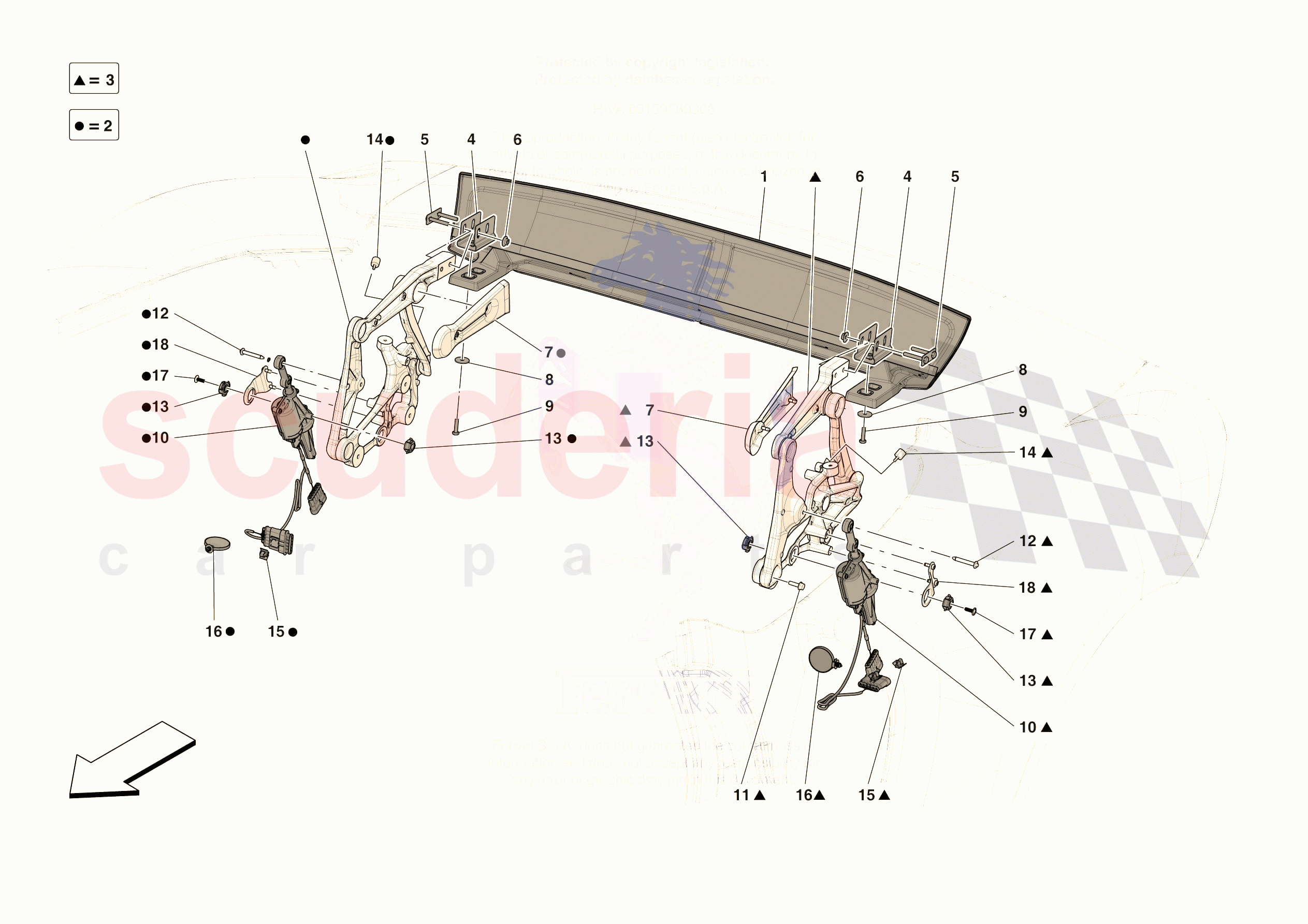 REAR ACTIVE AERO of Ferrari Ferrari 296 GTS Europe
